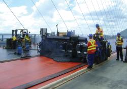 Stone Mastic Asphalt being laid