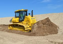 Komatsu’s D71-24, the company’s largest ever hydrostatic transmission dozer