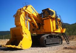 Komatsu’s PC4000-11 electric drive hydraulic mining excavator offers easy access