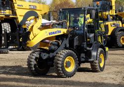 Komatsu has developed a prototype compact electric wheeled loader 