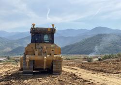 The machine operators can work from design information downloaded straight into the cab