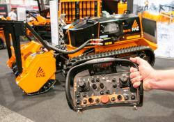 FAE’s sleek RCU-75 mulcher comes with an equally sleek remote control unit