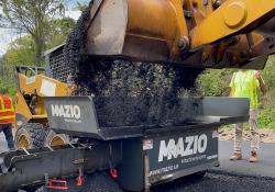 Mazio’s paving attachment SKID Paver for skid steer loaders