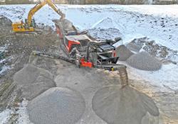 The REMAX 600 impact crusher at work processing material. Pic: SBM Mineral Processing