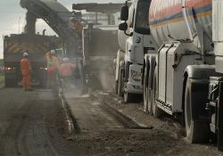 Stabilised Pavements recycled the base course and binder course of this stretch pf the A1 in North East England, adding graphene to the remixed material in a bid to improve the performance of the pavement