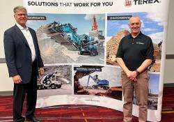 John Garrison, Terex Corporation president & CEO, (left), and Kieran Hegarty, Terex MP president