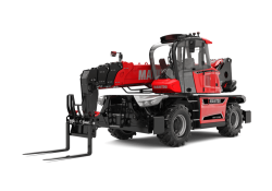 Introducing Manitou’s  all-electric MRT 2260E battery powered 360 degree telehandler